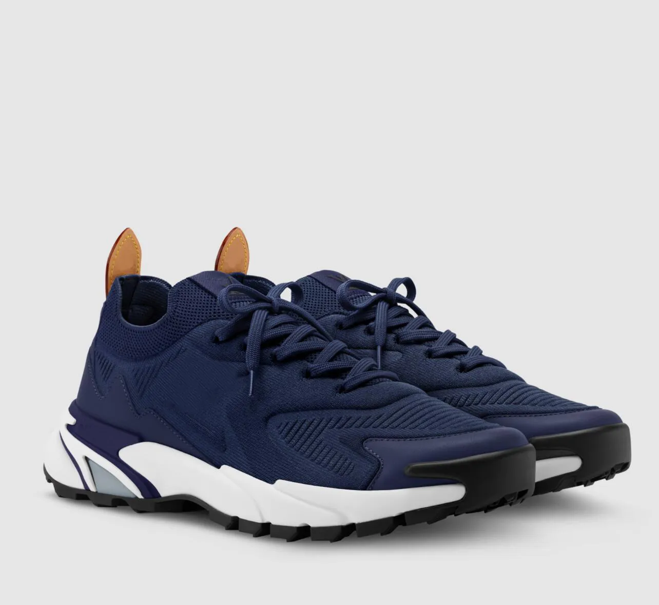Famous Brand Men Runner Tatic Trainers Technical Knit Calf Leather Sneakers Shoes Slip-on Fit Mesh Breathable Runner Sports Luxury Brand Footwear