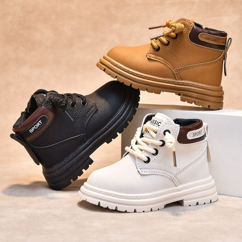 Child Shoes Short Ankle Snow Boots Kid Boots Kidszworld Boy Girl Fashion Soft PU Leather Warm Toddlers Children Boots Size 21 - 30 K0554