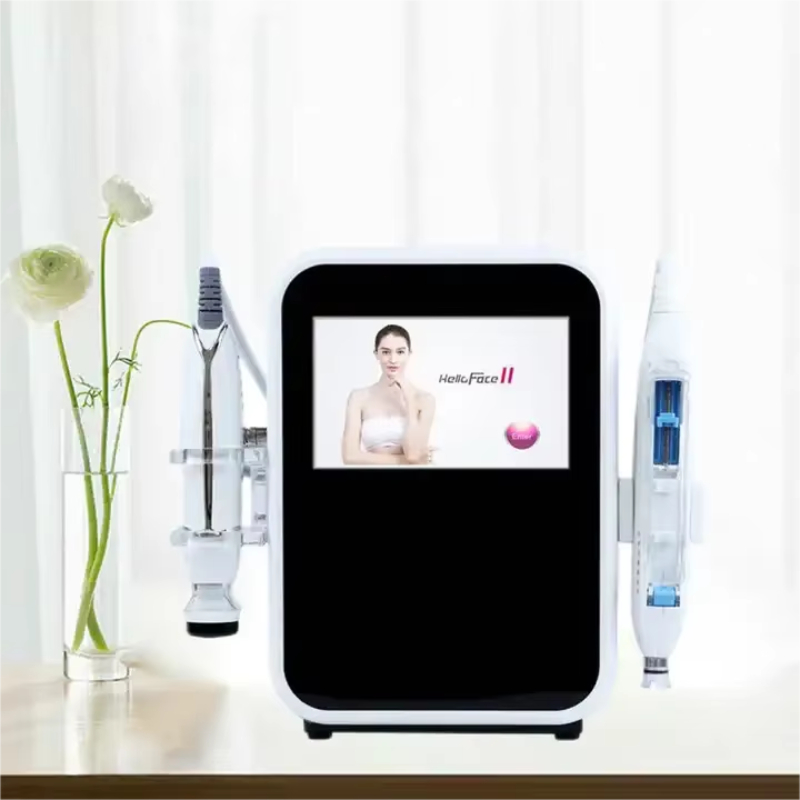 Hot in Japan 2 in 1 mesotherapy gun no-needle skin injection anti aging device hello face rf skin tightening machine