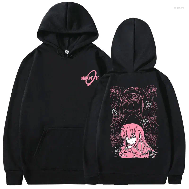 Men's Hoodies Funny Kawaii Anime BOCCHI THE Gotoh Hitori Graphic Hoodie Men Women Casual Cartoon Hooded Sweatshirt Male Fleece