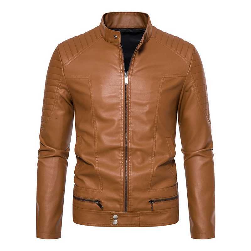 TRAF Leather Mens Youth Trend Autumn And Winter New Slim Korean Version Of Handsome Mens Autumn Coat Leather Jacket Men XJ250818