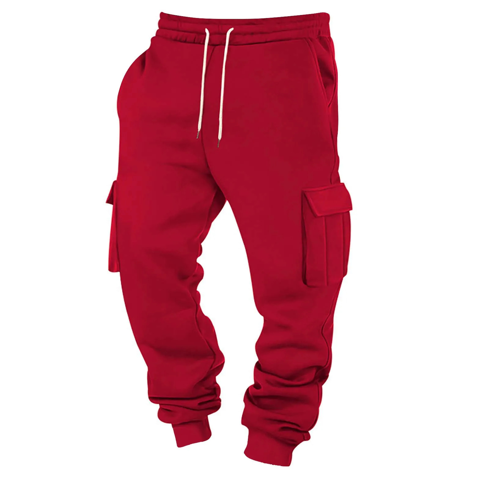 Pantalon pour hommes Joggers en ajustement droit pour les sports et le streetwear lâches surdimensionnées pantalons longs hommes multipock 250818