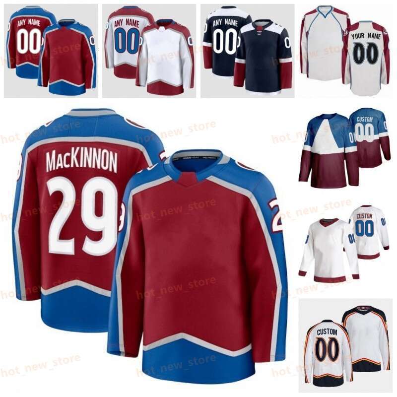 29 Nathan MacKinnon colorado hockey jersey avalanches jersey #8 Cale Makar Brent Burns Gabriel Landeskog Mackenzie Blackwood Valeri Nichushkin Devon