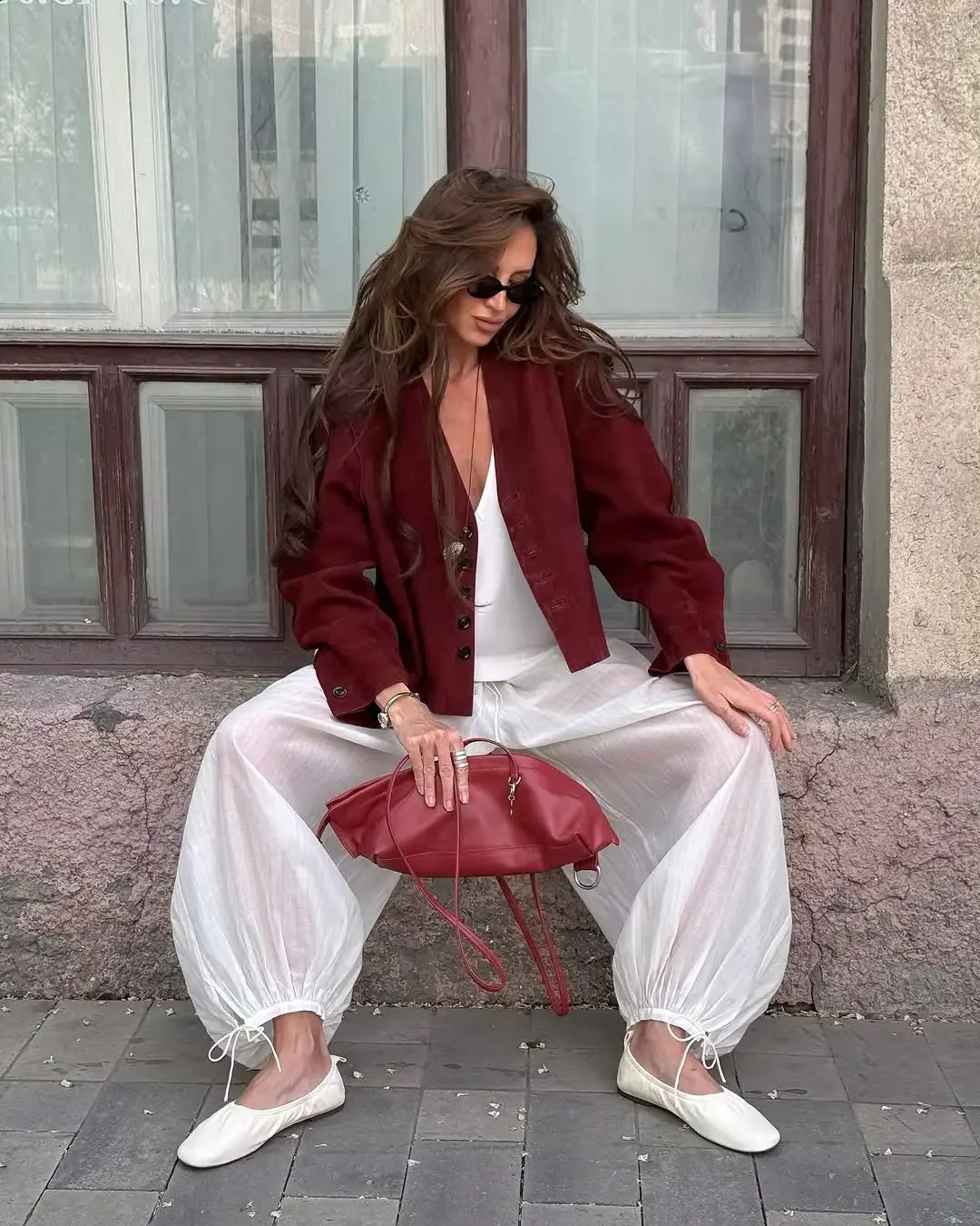 Suede V Neck Jacket Womens Temperament Single Breasted Loose Short Coat Street Autumn Jackets Retro Collection 250811