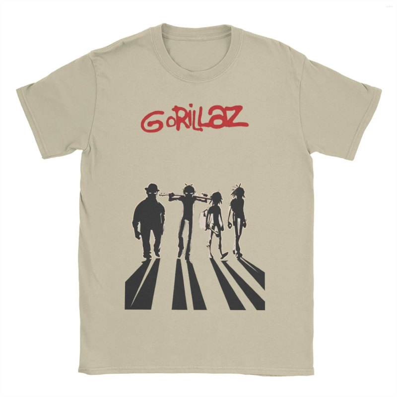 T-shirts pour hommes T-shirt gorillazed été mignon 100 coton pour hommes à imprimer des manches courtes