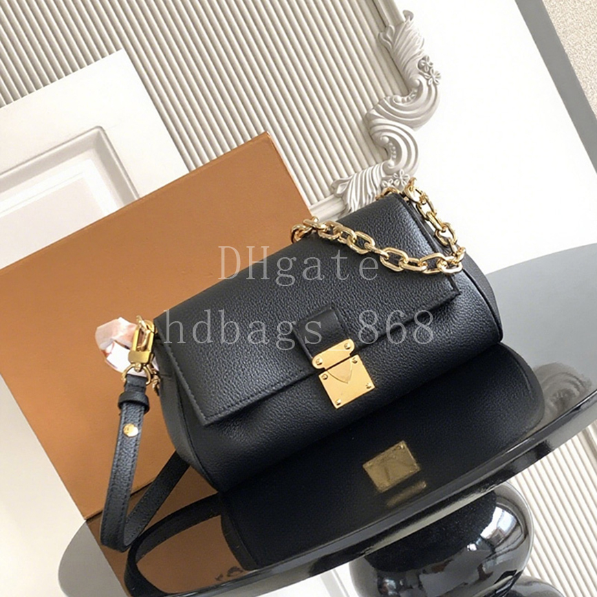 Mirror quality designer bags Chain bag Handbag Shoulder Bag Fashion Flap bags Calfskin Leather Crossbody Bag 24cm With Box LF02A1