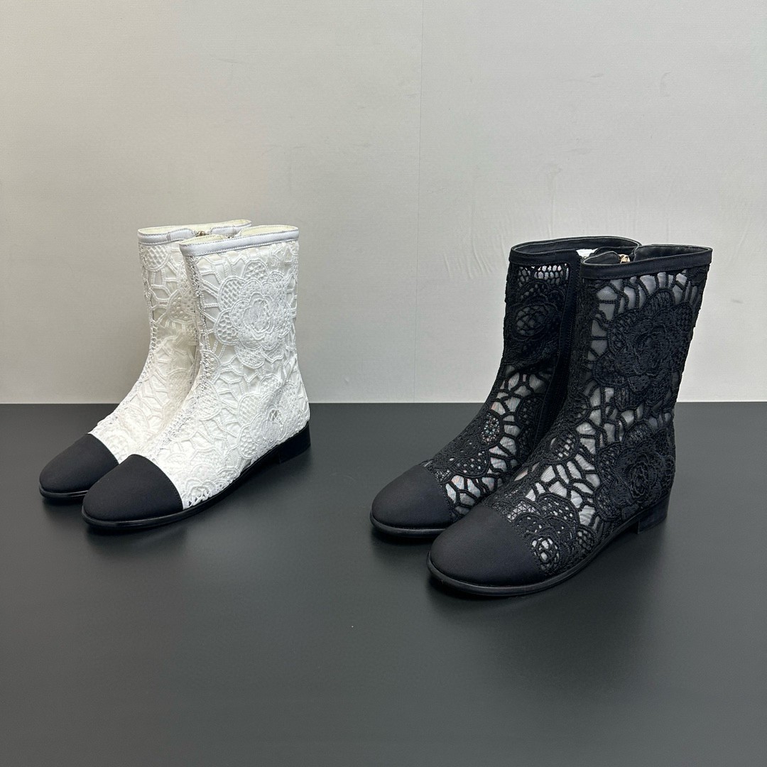 Designer Ankle Lace boots womens platform winter booties girl classic snow boot ankle short bow mini leather black short boots