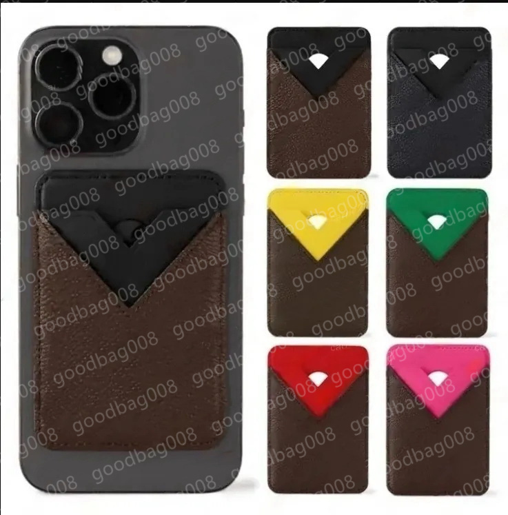 Unisex Fashion Casual Designer Luxury Porte Cartes Magnet Phone Card Holder Wallet Coin Purse Key Pouch TOP Quality Business Genuine Leather Card Ho
