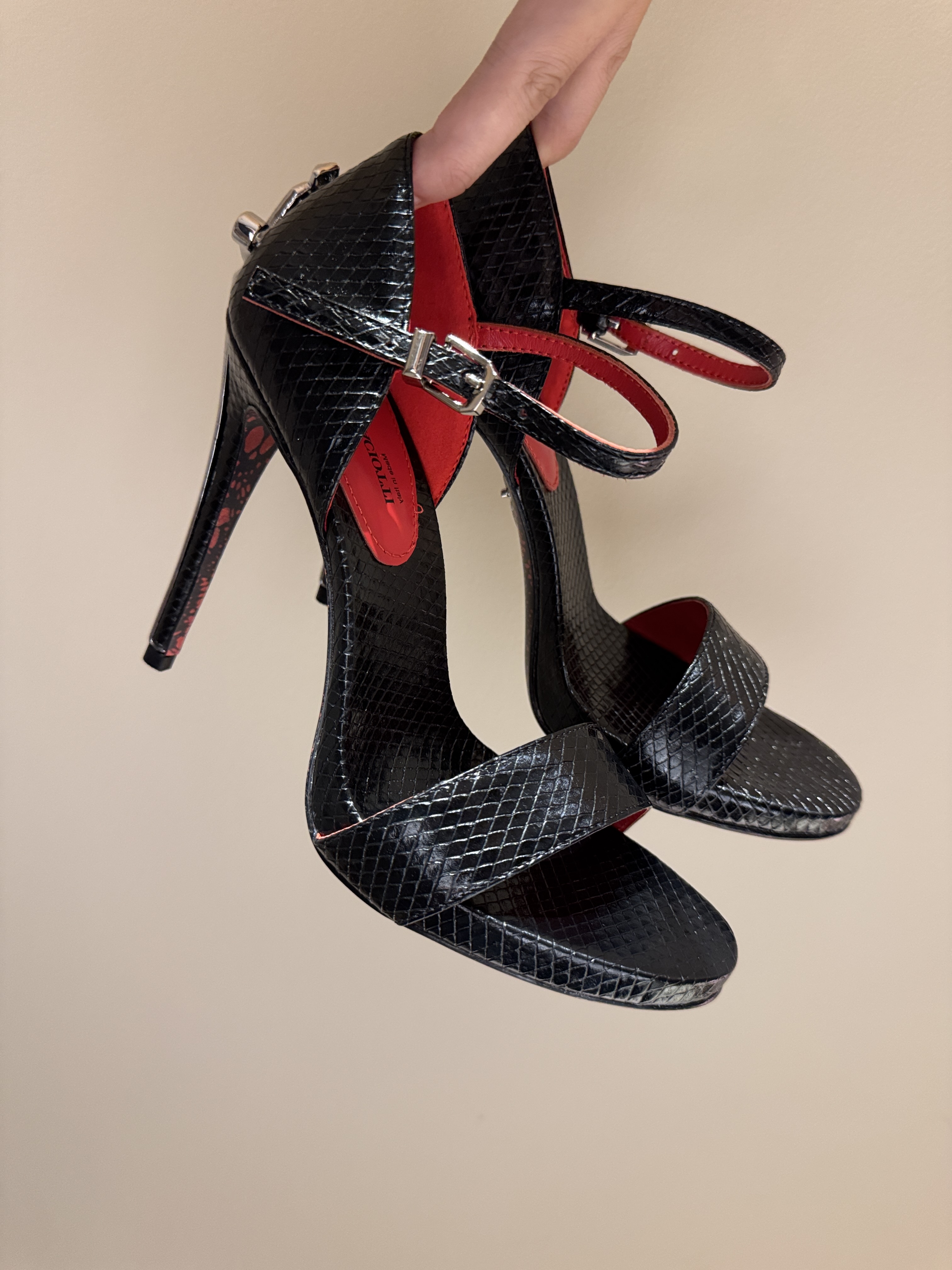 Thick toe sandals ankle strap high heels women's evening dress shoes high heels factory with box 35-43