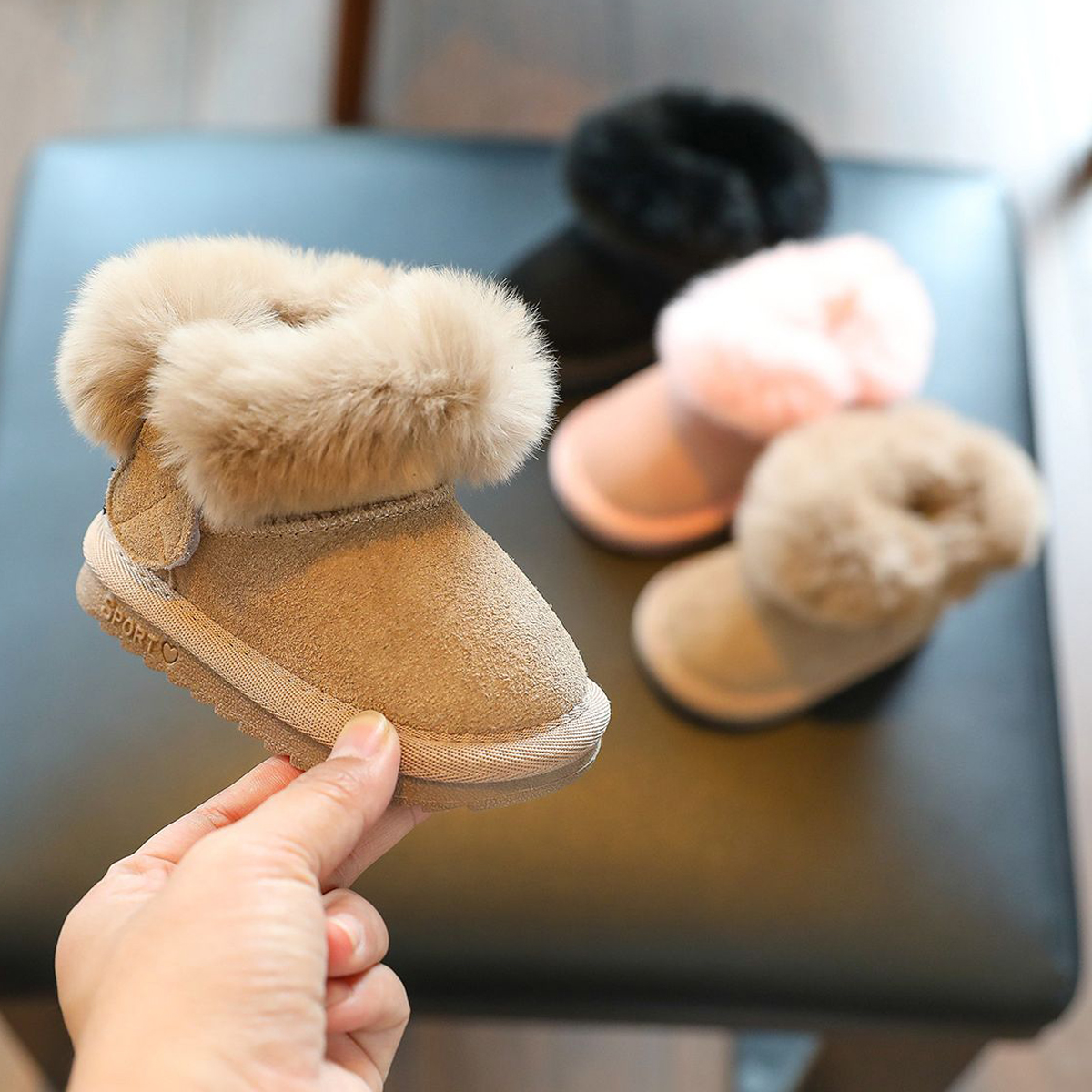 Winter Infant Snow Boots Thick Plush Warm Toddler Kids Shoes Kidszworld Fashion Little Girls Boys Baby Boots Size 15 - 25 K0223