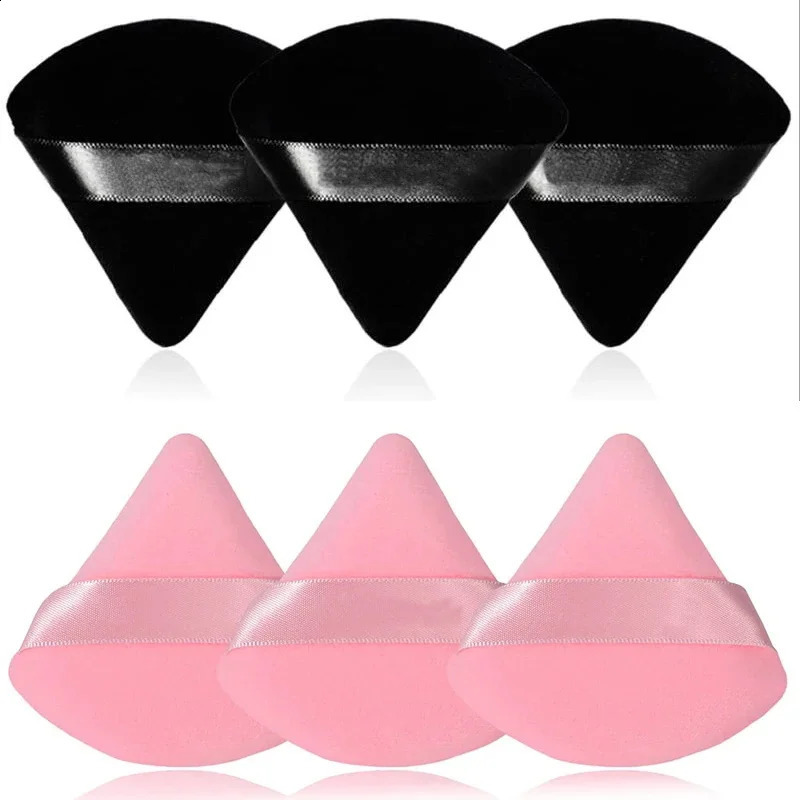 6Pcs Velvet Triangle Powder Puff Make Up Sponges for Face Eyes Contouring Shadow Seal Cosmetic Foundation Makeup Tool 250814