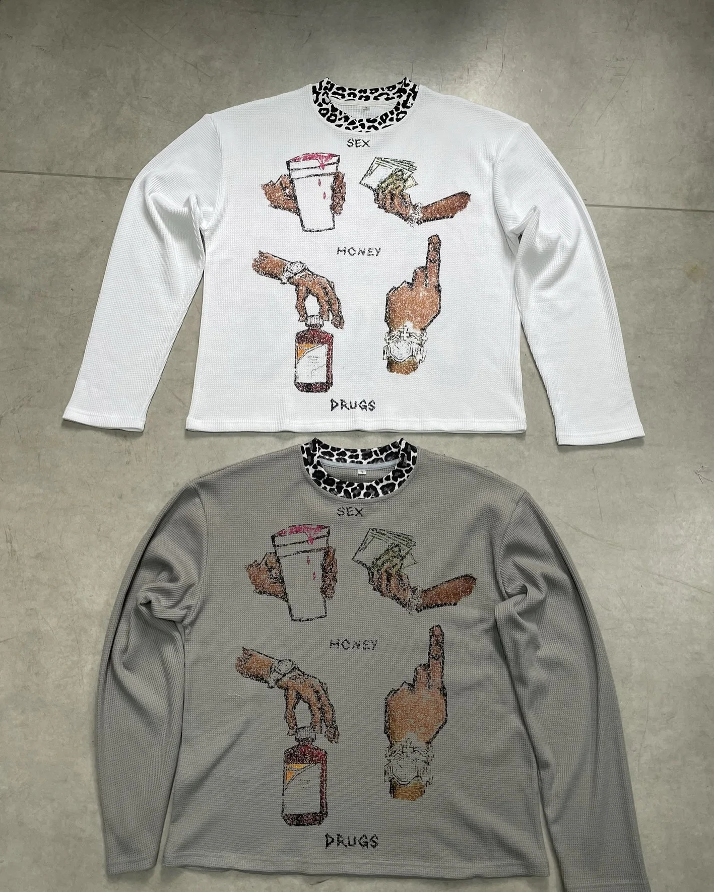 Hip Hop Casual Y2k Men Clothing Harajuku Pullover Sweatshirt Oversized Pattern Letter Long Sleeved T Shirts Tops Streetwear 250731
