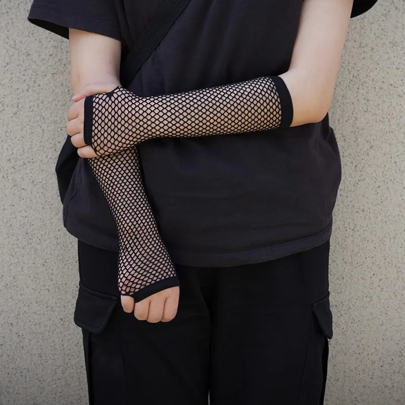 Womens Fashion Long Fishnet Fingerless Gloves Party Wear Girls Punk Goth Dance Mesh 250811