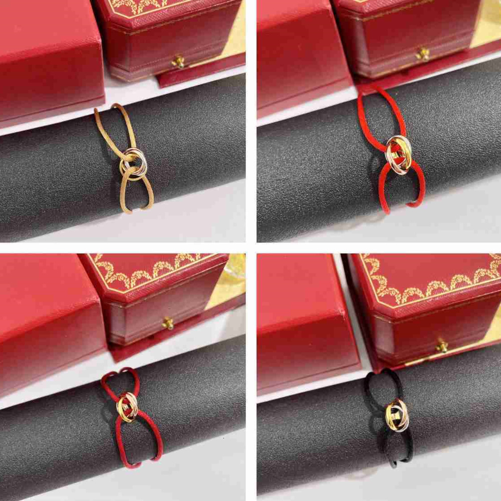Bracelets de charme bracelet unisexe bracelet bracelet trinité bracelet mode 18 km plaqué acier inoxydable trinité ring bracelet tracelet trois a