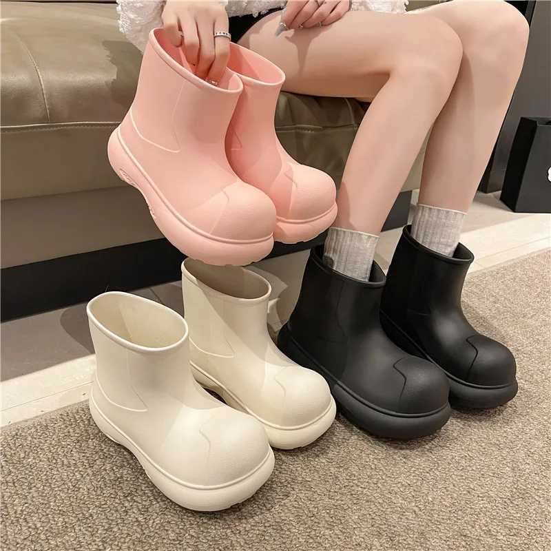 Reliable Rain Boots for Women Mid-Calf Cute Outdoor Thick-Soled EVA Waterproof Rain Shoes Simple and Versatile XJ250818