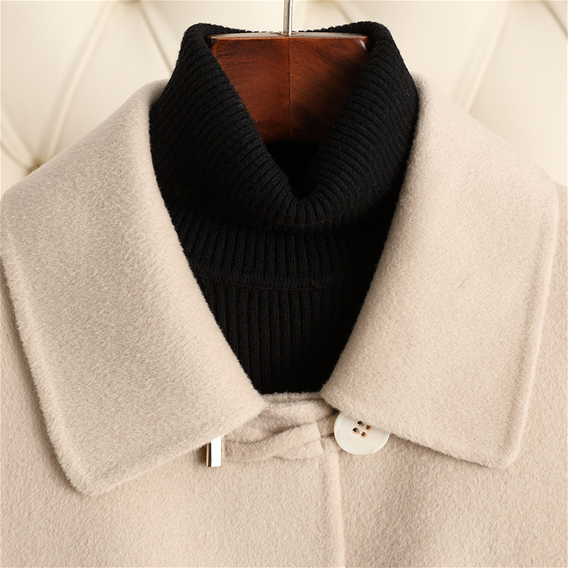 D5252 Double-faced fleece wool coat for women short 2024 autumn and winter new Chinese style mother's wear