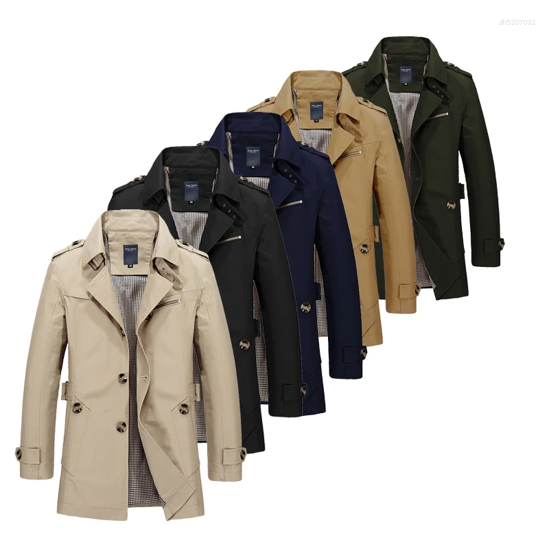 Business Business Business Windbreaker Long Pure Cotton Trench Coats Casual 2025 Printemps Automne Blazers de la mode d'hiver Printemps Automne