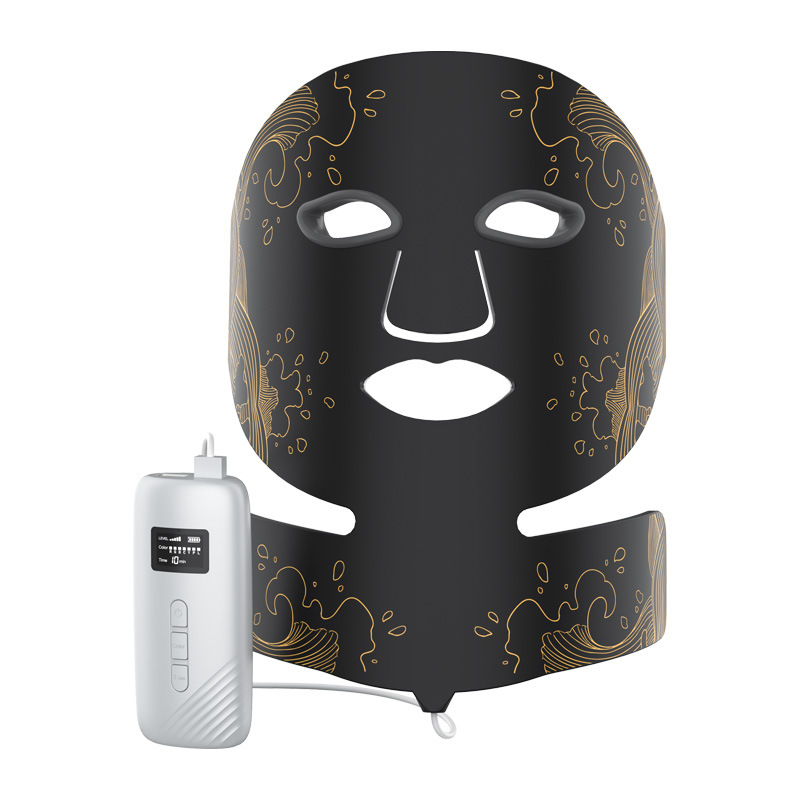 LED Beauty Device 7 Color LED Light Therapy Facial Skin Care Mask at Home Red Light Therapy Face and Neck Mask
