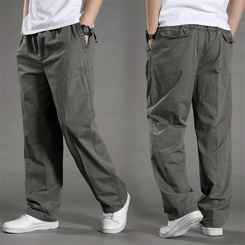 Pantalons décontractés en coton mince d'été Men de la jambe droite 2024 Tendance pour hommes tous assortis y250729