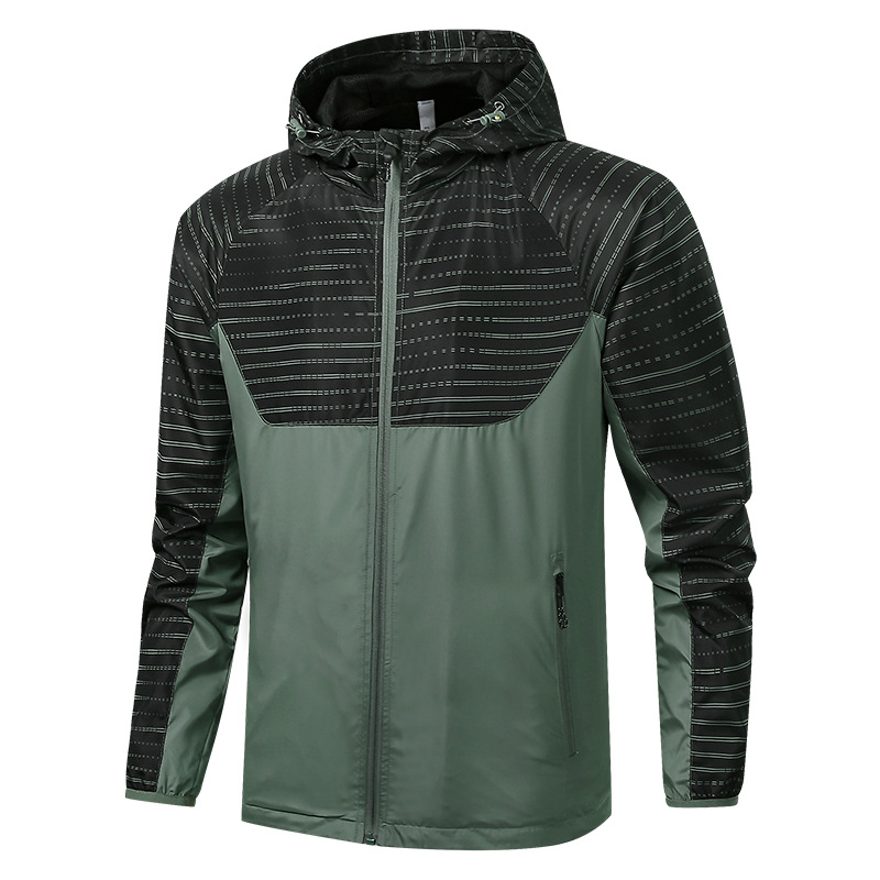 Breaker de sport pour hommes - Veste imperméable respirante pour manteau de course extérieur printemps / automne Bafenglang Fit Casual Breaker pl