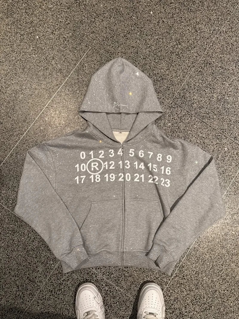 Y2K Harajuku Streetwear Women Trendy Hip-hop Retro Punk Oversized Sweatshirt High Street Casual Loose Zipper Hoodie Men 250818