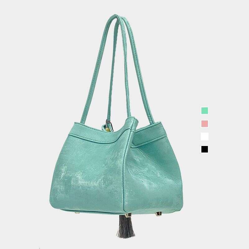 New Chinese Style Vegetable Basket, Silk Bucket Bag, Handbag, One Shoulder Crossbody Bag