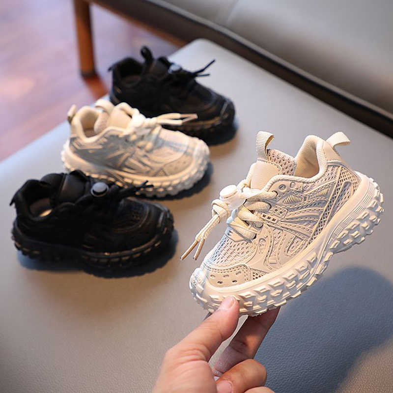Fashion Kids Sneakers Spring Autumn Children Sport Shoes Soft Breathable Mesh Kidszworld Boys Girls Casual Lace-up Toddler Shoes Size 21 - 30 K0244