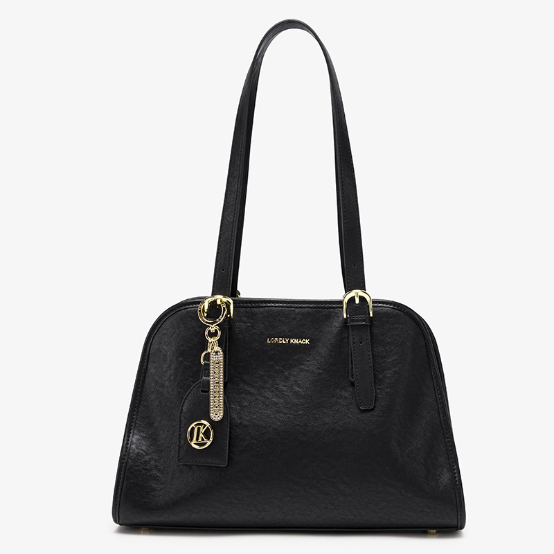 Free shipping designer bags designer light luxury genuine leather bowling versatile highquality vintage fashion large capacity shoulder bag for woma