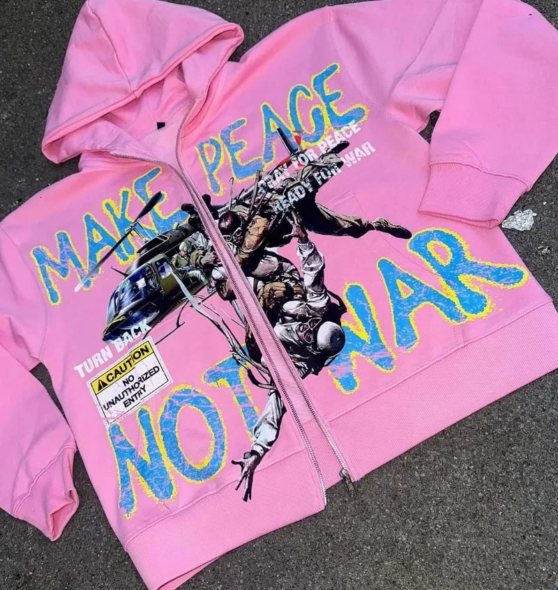 2025 High Street Women Vêtements Y2K Jacket Letter Anime Sweatshirt imprimé HARAJUKU Goth Fashion Sweat à capuche surdimensionnée 250818