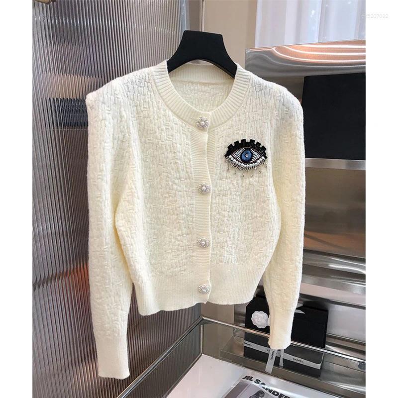 Tricots de tricots pour femmes en tricot à oeil mal tarifaire Pull Femme Femmes d'automne Hiver à manches longues Tops High Qualit Luxury Designe