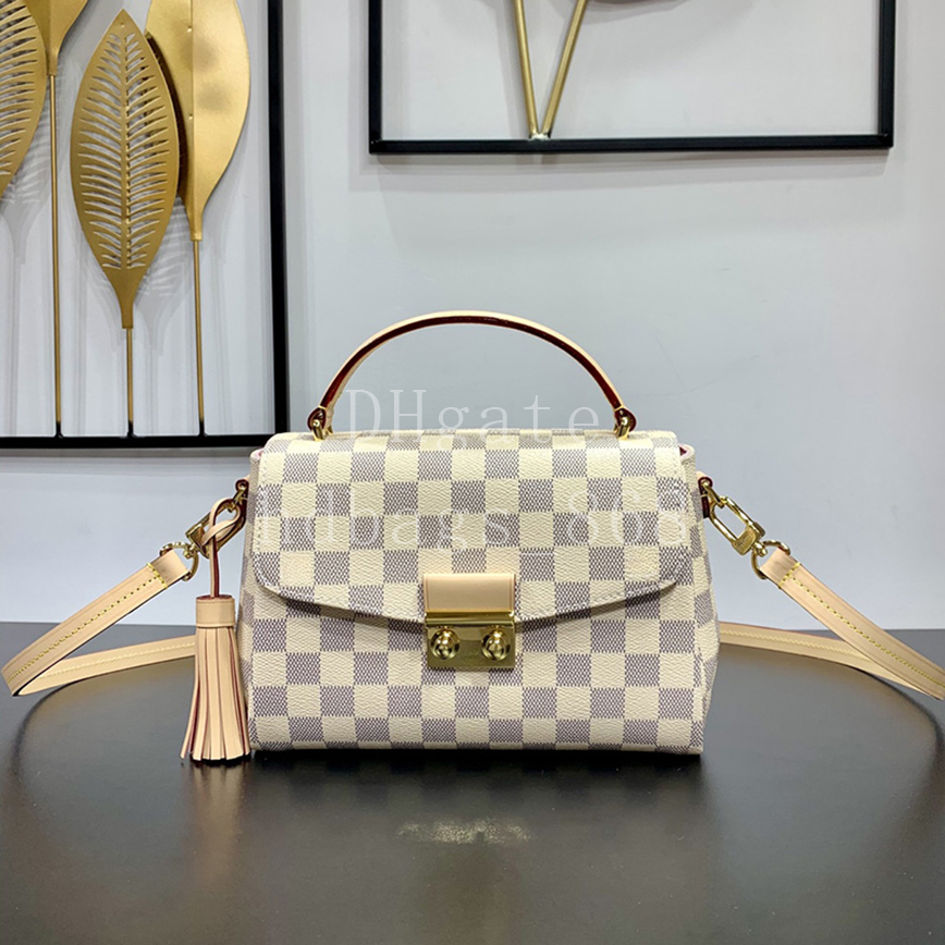 Mirror quality designer bags Handbag Shoulder Bag Fashion Flap bags Canvas Leather Crossbody Bag 24cm With Box LC12A1