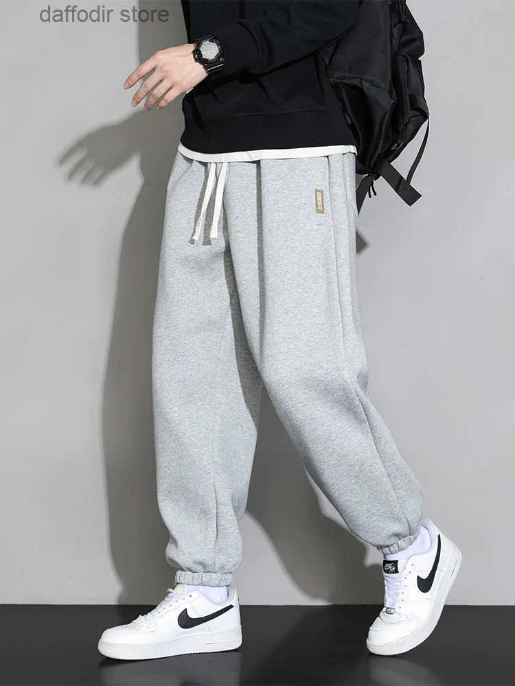 Plus Size Mens Sweatpants 8XL 7XL 6XL Sportswear Elastic Waist Casual Baggy Pants Black Gray Cotton Joggers Male Loose Trousers 250729 S250818
