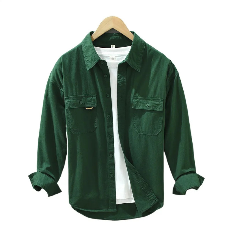 Mens Fashion Slim Youth Breathable Solid Color Cotton Comfortable Trend British Style Outdoor Casual Long Sleeve Shirt 250801