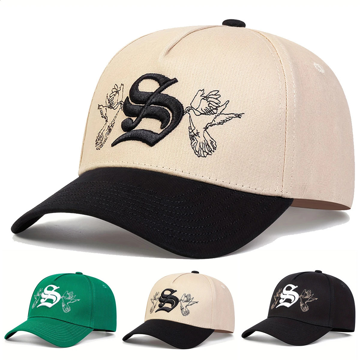 Personnalité unisexe S LETTRE BRODERIE CAPS BOASABLAGES Spring and Automne Outdoor Ajustement chapeaux décontracté chapeau 250807