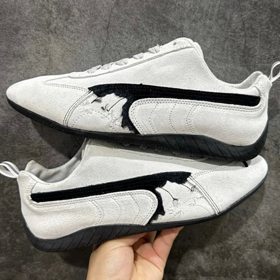 SS183 AAAAA Designer Shoes Genuine leather Dexun shoes for women 2025 spring and summer new style distressed versatile popular flat casual sports sh