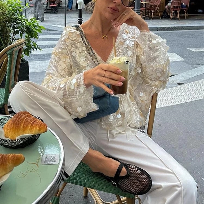 2025 Womens Sequins Kimono Style Jacket Fashion V Neck Long Sleeve Lace Up Casual Coats Autumn Female High Street Outerwear 250813