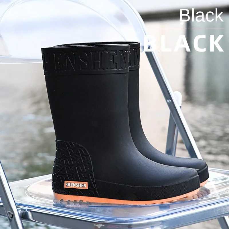 Reliable Rain Boots for Women Mid-length Wear-resistant Non-slip Water-resistant Anti-flat Waterproof Rubber Shoes for AdultsXJ250818