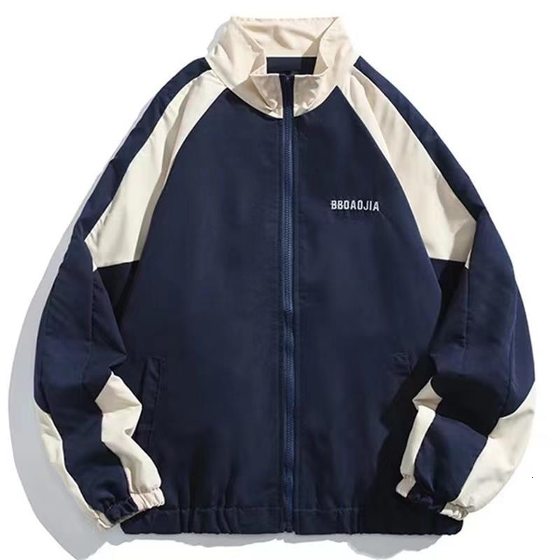 Hip Hop Varsity Jacket Men High Street Patchwork Color Block Windbreaker Coat Spring Autumn Thin Fashion College Jackets 250730