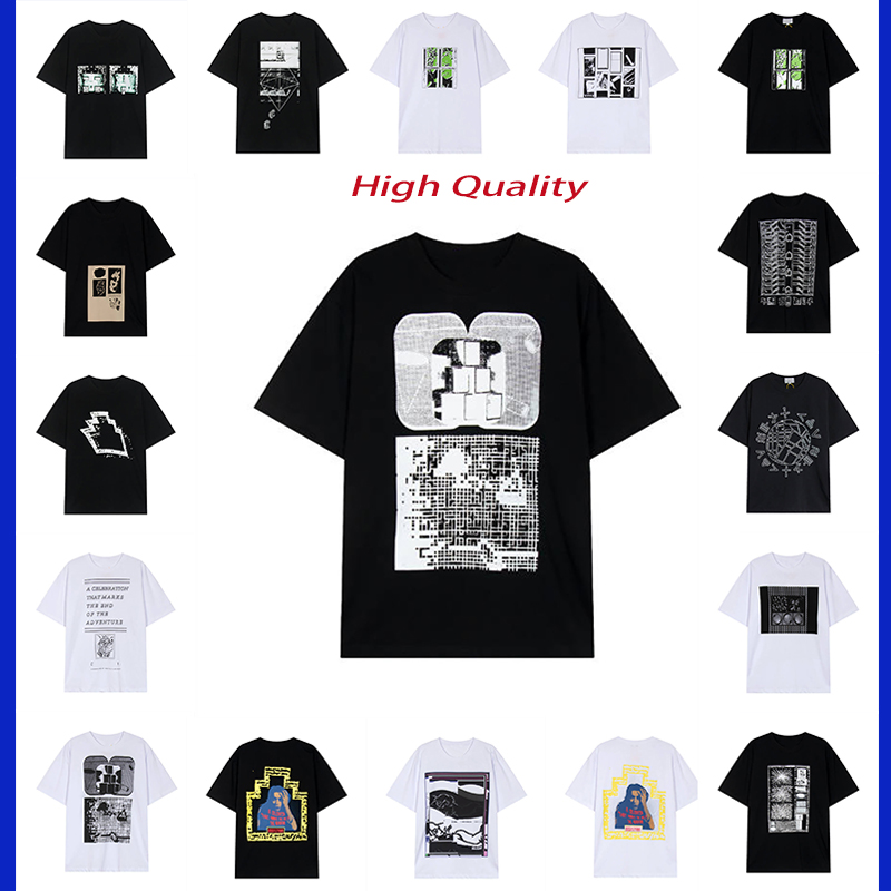 Shirts 25ss Designer Men's Shirts Hip Hop Letter Graphic Print High Street Style Oversized T-shirt Mens Womens Fashion Gothic Pullover Tshirts