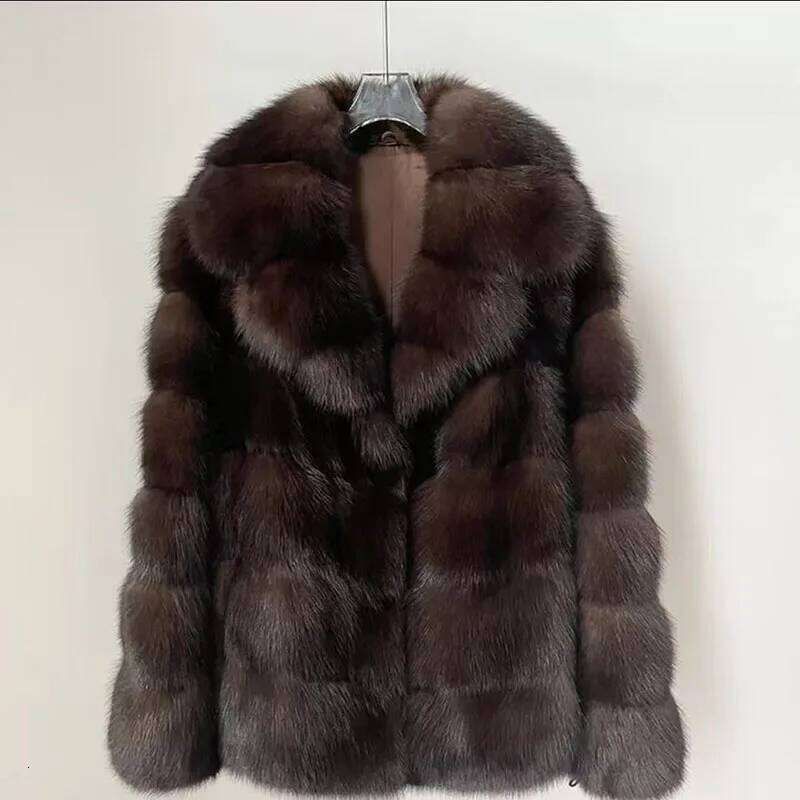2025 New Winter High Quality Fashion Temperament Warm Lapel Women Coat & Faux Fur Feminine Elegance H331 20250818