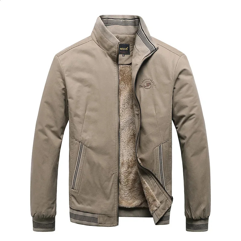 Fashion Jacket Baseball Autumn And Winter coats Fleece Thickened jackets Warm Solid Color Zipper Top Mens 250730