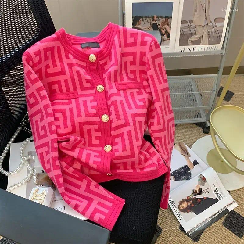 Women's Knits Spring Autumn Jacket Women Knitted Cardigan Cropped High-end Luxury Designer Clothes Short Tops Sweater Trend Coats