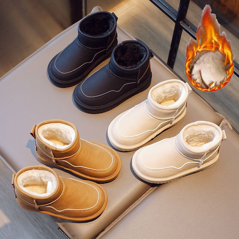 Kids Boots Children Boys Thick Cotton Warm Winter Boots Kidszworld Girls Toddler Plush Waterproof Snow Boots Size 26-36 K0192