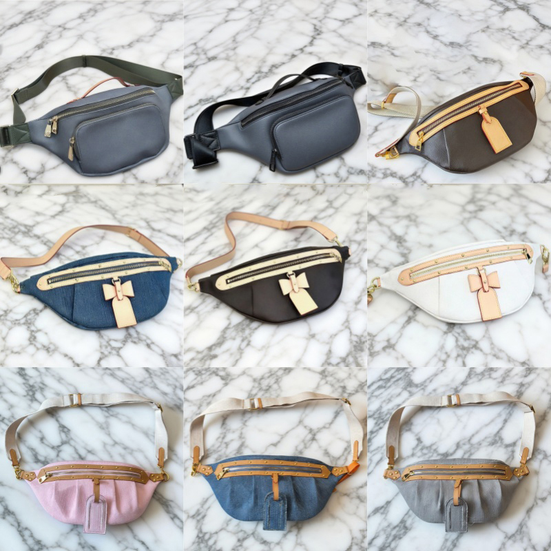 Designer Men Bumbag Luxury Waist Chest Bag Leather Denim Shoulder Crossbody Bag