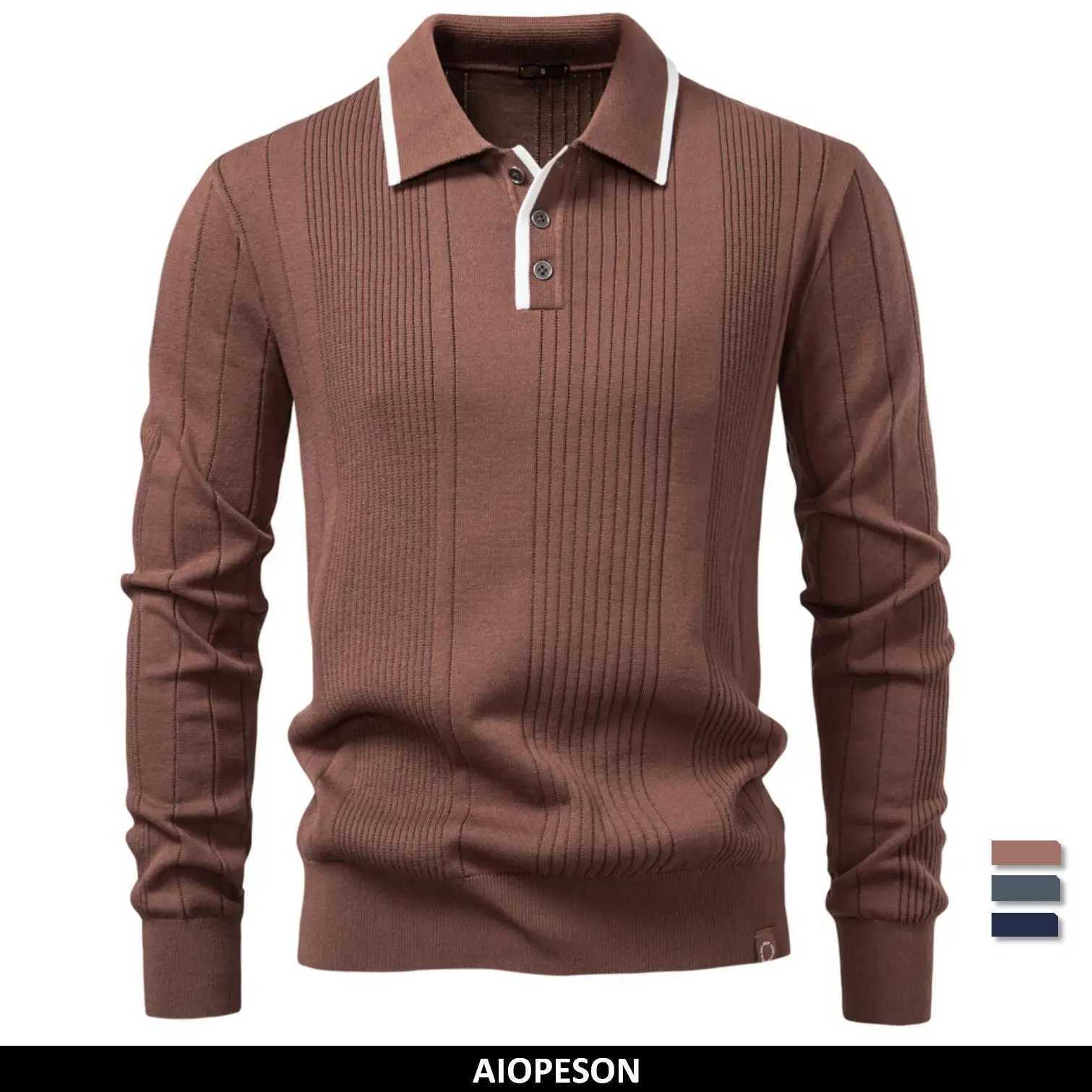 2025 Button Down Shirt Men Solid Color Stripe Long Sleeve Fall Winter Warm Touch Business Casual Mens Shirts Z250818