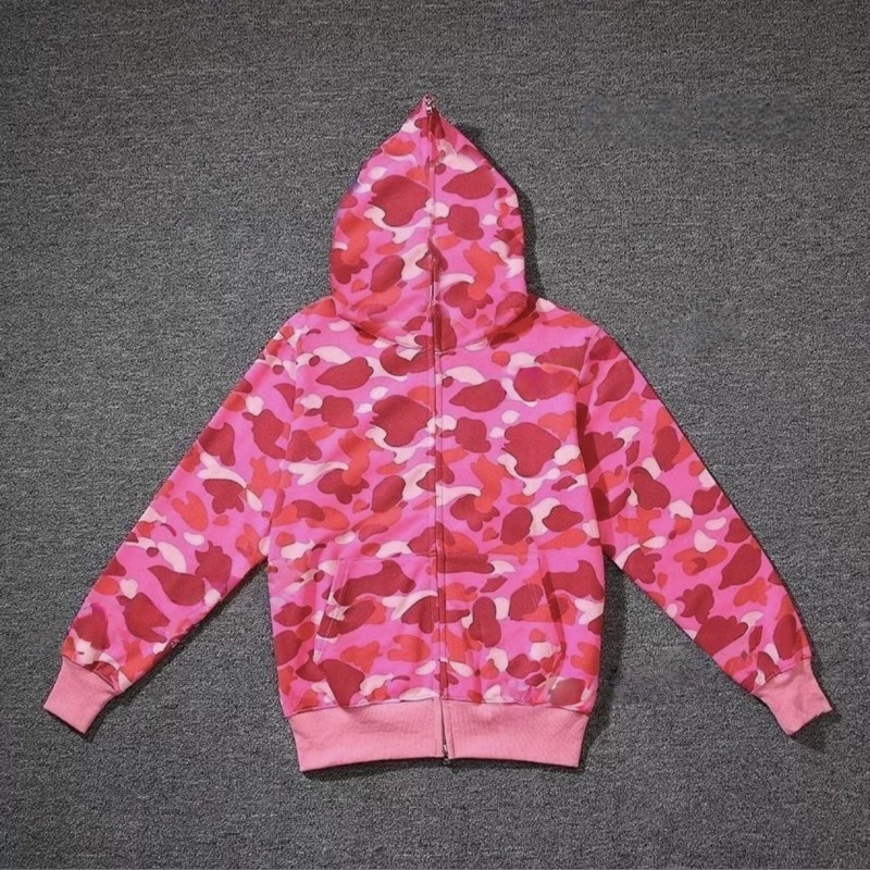 Mens Designer Hoodies Zip Up Shark Jackets Long sleeve hooded Coats LooseCamoufage Jacket print Womans Hoodie Popular Pattern Sportwear