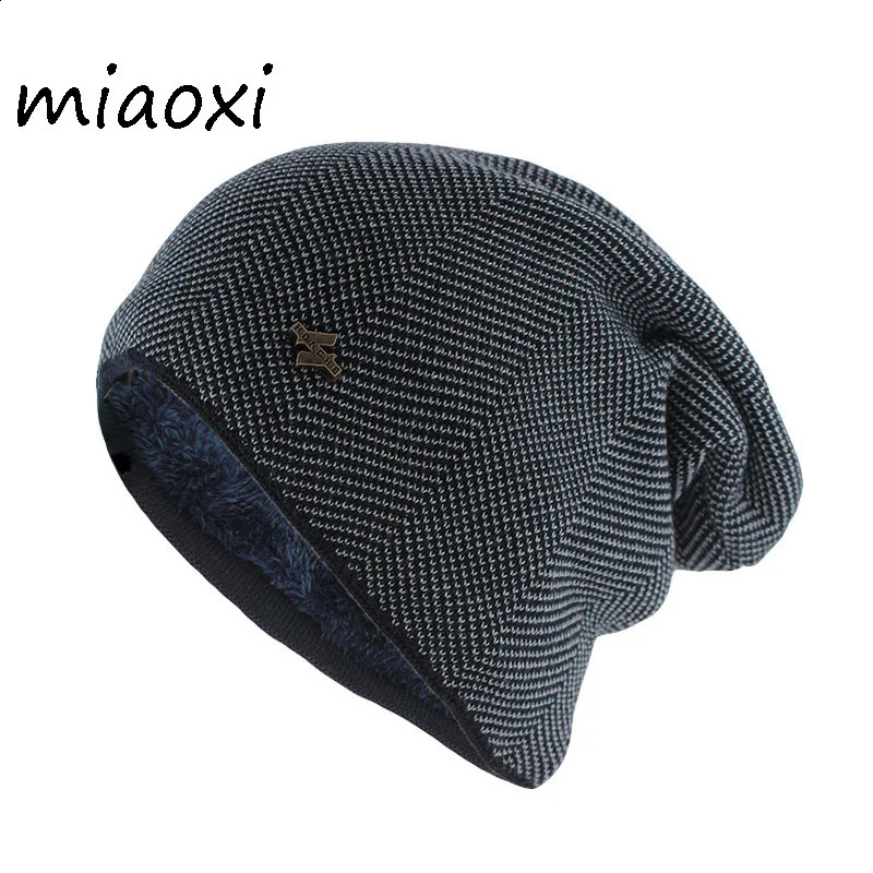 Fashion Adult Men Winter Warm Hat For Unisex Knitted Casual Beanies Skullies Cotton Wool Hats Outdoor Solid Gorros250812