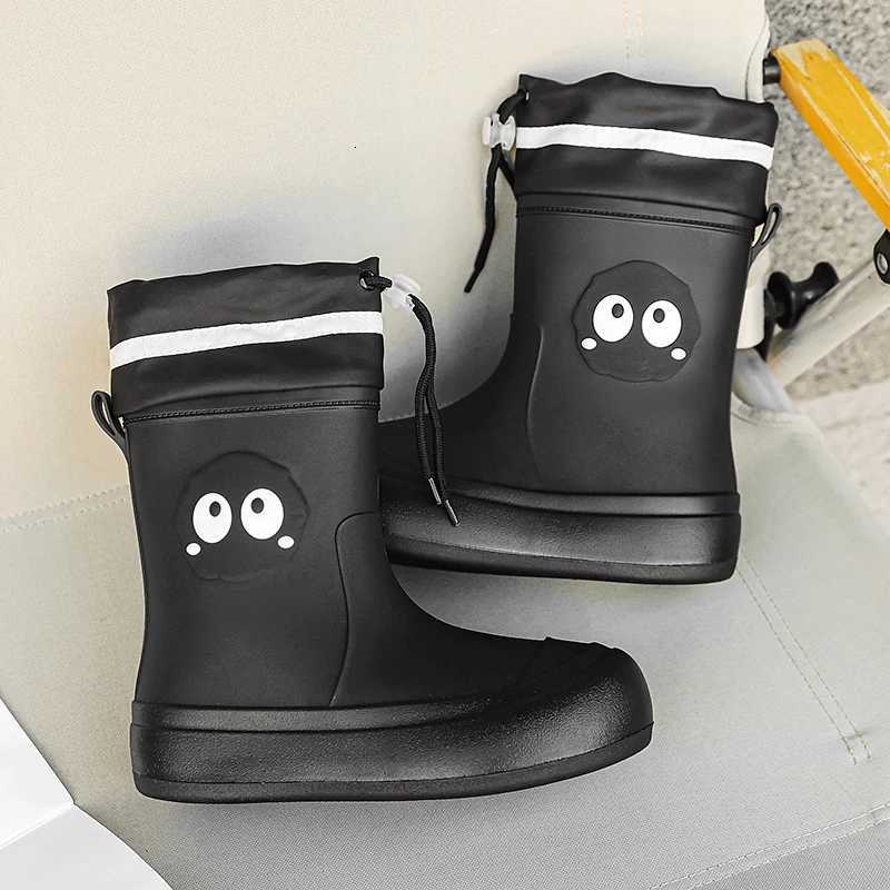 Waterproof Fce Lined Womens Rain Boots Adorable Carto Adult Anti-slip oes Wearable All Season Versatile Korean Style XJ250818