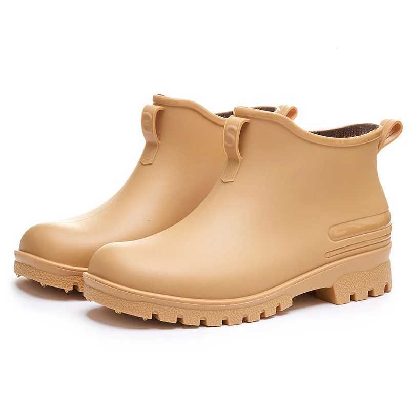 Gacimy Women Short Rain Shoes New Fi Men Rain Boots Platform Waterproof Non-Slip Work Chef Shoes Slip-Light Garden Shoes XJ250818