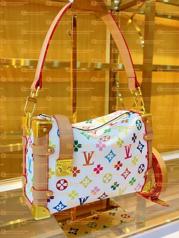 10A Luxury bag takashi murakami Colorful Flower Pillow Travel Bag Women Leather Designer Speedyss classics presbyopia Shoulder Bags Crossbody handba
